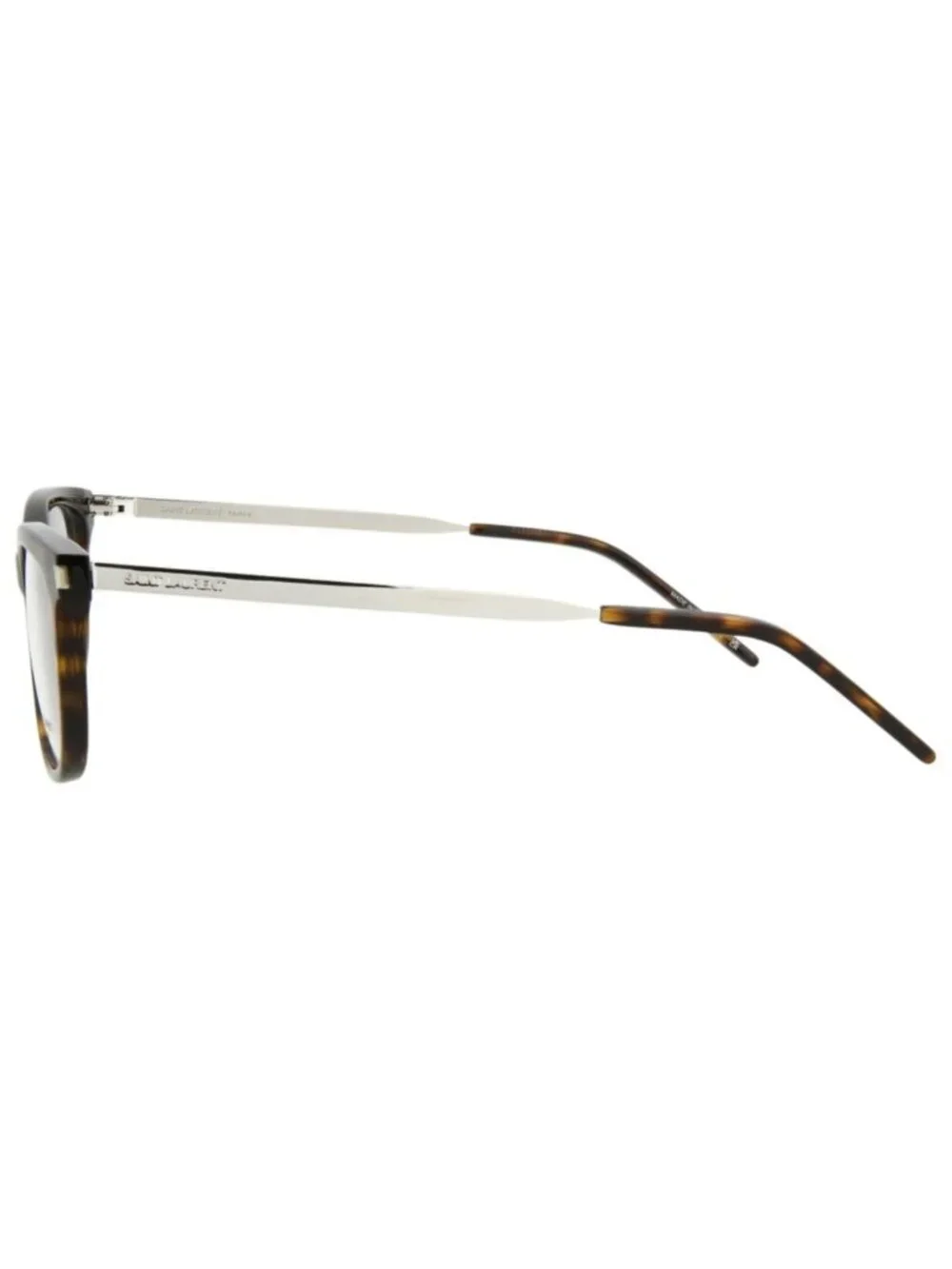 New Saint Laurent Women's Eyeglasses Round Oval Acetate Frame Havana Silver